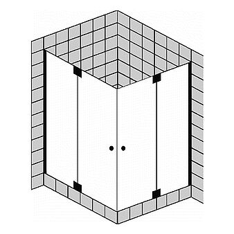 FORMAT Design 3.0 Ganzglas-Eckeinstieg-Pendeltür, Höhe 2000 mm