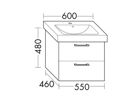 FORMAT Design Waschtisch-Unterschrank WUMA055