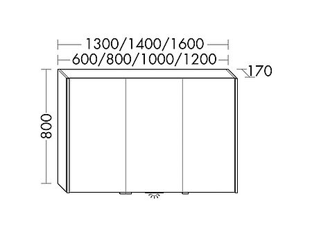 FORMAT Design LED-Spiegelschrank SPKW