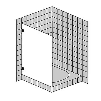 FORMAT Design 3.0 Ganzglas-Seitenwand, Höhe bis 2000 mm