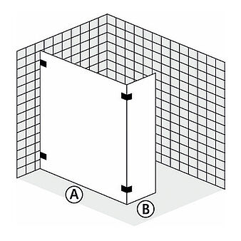 FORMAT Design 3.0 Walk-In Trennwand mit Festfeld, Höhe bis 2100 mm