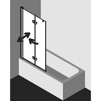 FORMAT Design 2.0 Faltwand 2-flügelig, Höhe 1500 mm