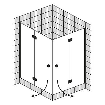 FORMAT Design 3.0 Eckeinstieg Drehtür, Höhe 2000 mm