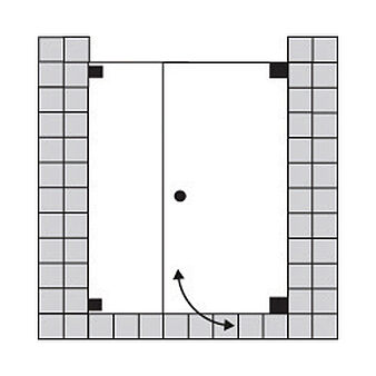 FORMAT Design 3.0 Ganzglas-Pendeltür mit Festfeld, Höhe bis 2000 mm