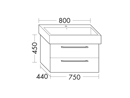 FORMAT Design Waschtisch-Unterschrank WULX075